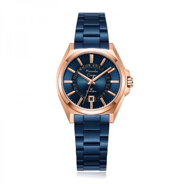 Alexandre Christie AC 8688 Rosegold Blue Lady LDBURBU